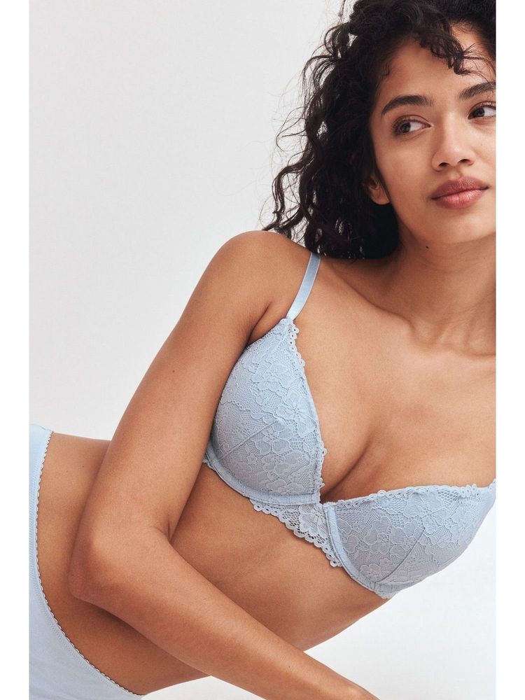 H&M Women Blue Lace super push-up bra-picture-20