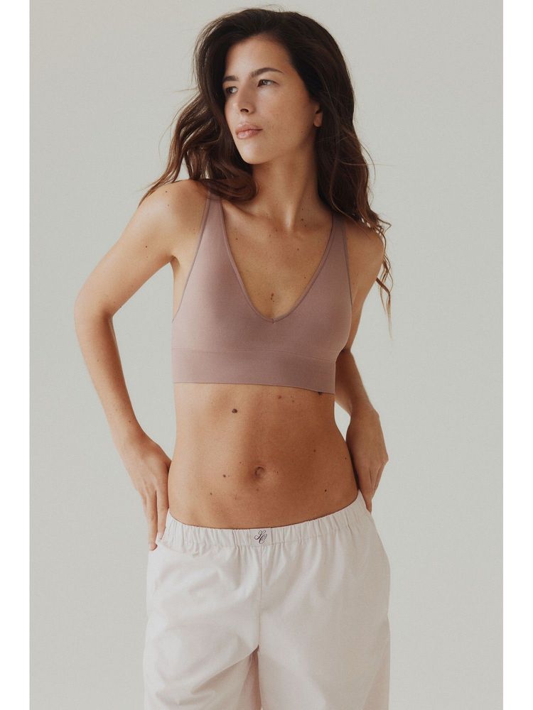 H&M Women Pink Seamless Padded Soft bra-picture-27