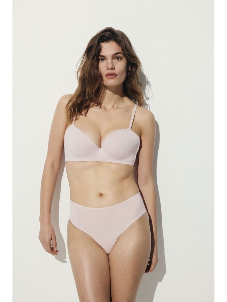 H&M Women Pink Microfibre Push-Up Bra-picture-26