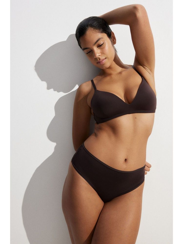 H&M Women Brown 3-Pack Microfibre Brazilian Briefs-picture-15