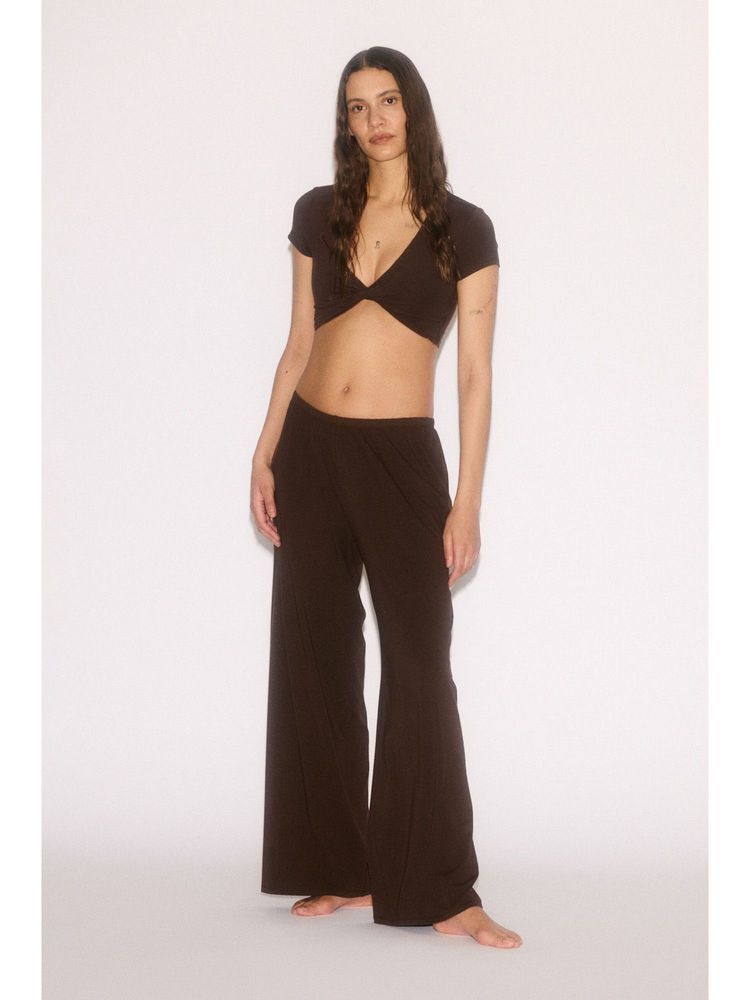 h&m move H&M Women Brown Relaxed Fit Wide yoga pants-picture-25