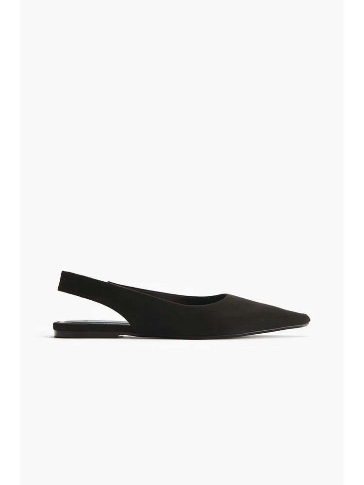 H&M Women Black Pointed slingbacks Sandals-picture-51