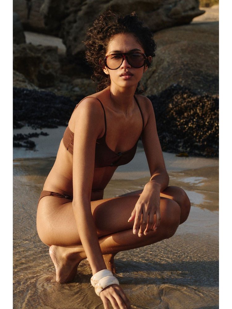 H&M Women Brown Padded bikini top-image-16