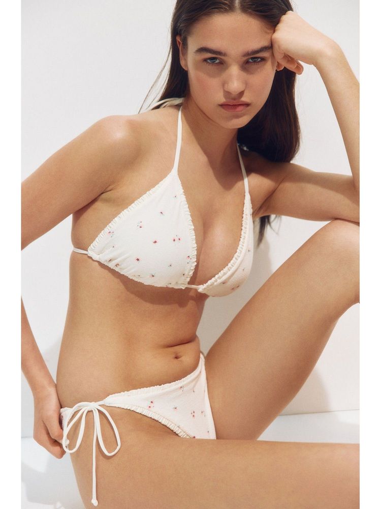 H&M Women Multi-Color Padded triangle bikini top-image-5