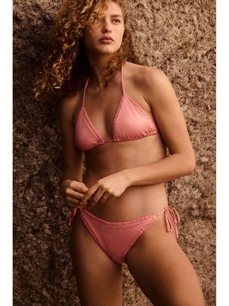 H&M Women Pink Padded triangle bikini top-picture-35