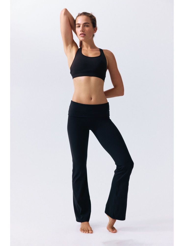 H&M MOVE Women Black Flared Sports Leggings-picture-23
