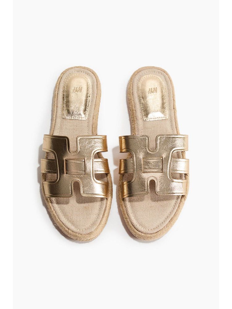 H&M Women Gold Espadrille Flats-picture-10