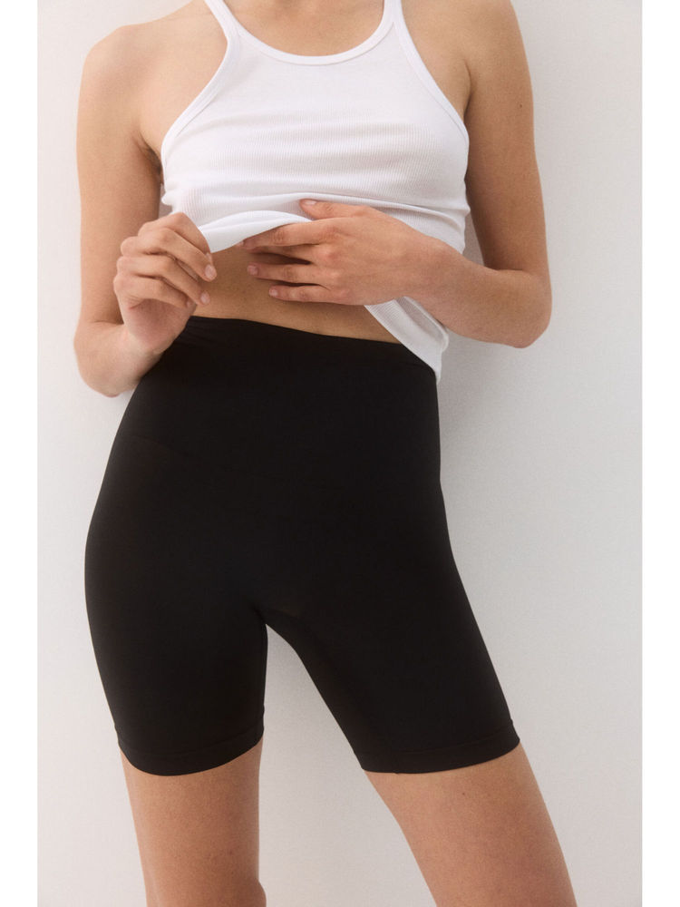 H&M Women Black Firm Shape Push-Up Biker Brief-picture-21