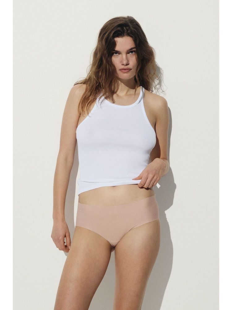 H&M Women Beige 3-Pack Invisible Cotton Hipster Briefs-picture-33