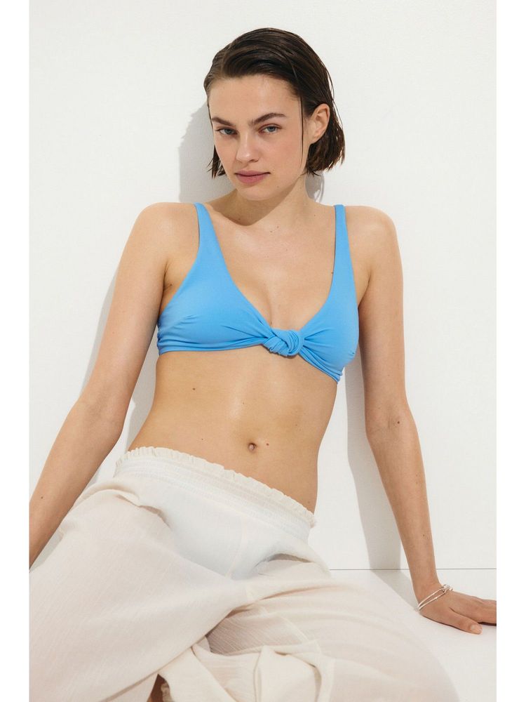 H&M Women Blue Padded Bikini Top-image-30