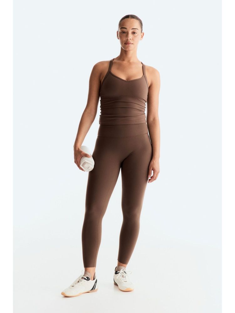 H&M MOVE Women Beige Sports Leggings With Softmove-image-5