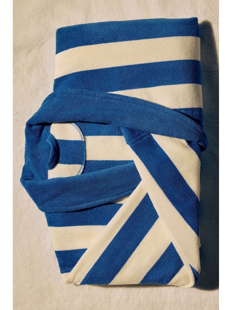 H&M Women Blue Cotton Terry Dressing Gown-picture-31