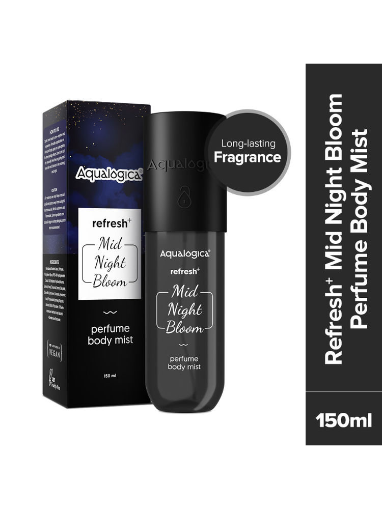 Aqualogica Refresh + Mid Night Bloom Perfume Body Mist-Long Lasting Fragrance for All Skin Types