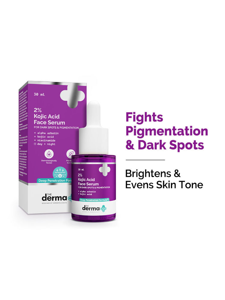 The Derma Co 2% Kojic Acid Face Serum for Dark spots reduction, Pigmentation & Blemishes