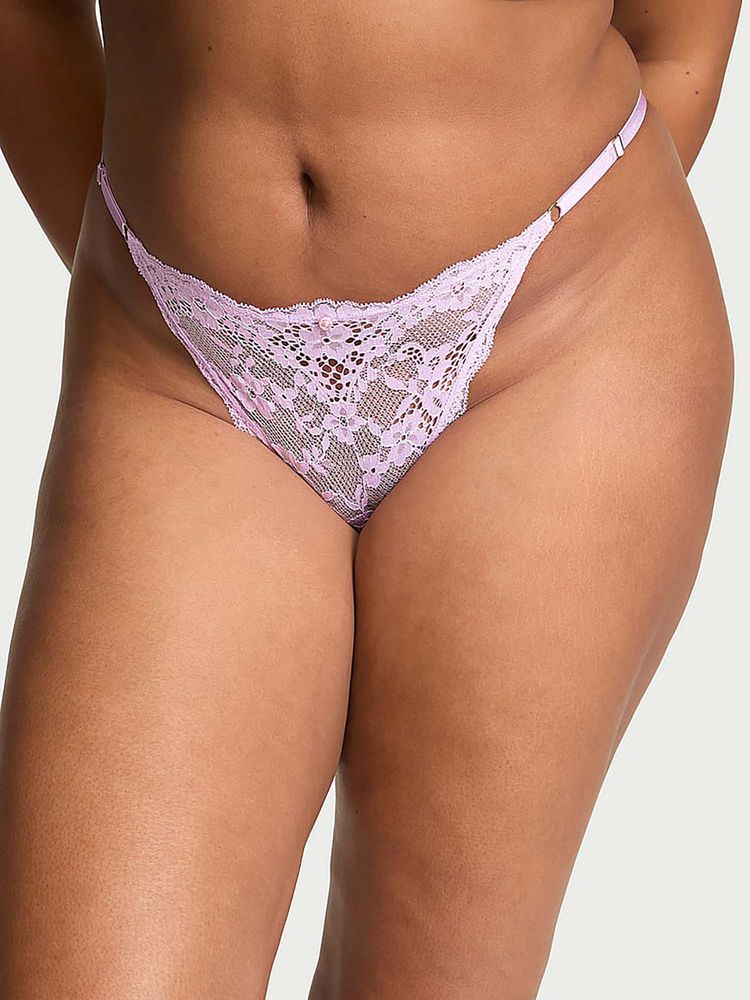 victoria's secret intimates Victoria's Secret Purple Dream Angels Lace Adjustable String Bikini Panty-picture-20
