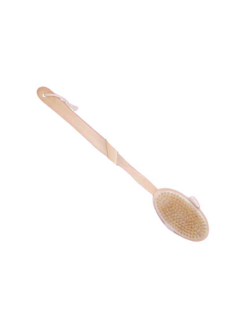 Allure Long-Handled Wooden Natural Bristle Bath & Body Brush-picture-6