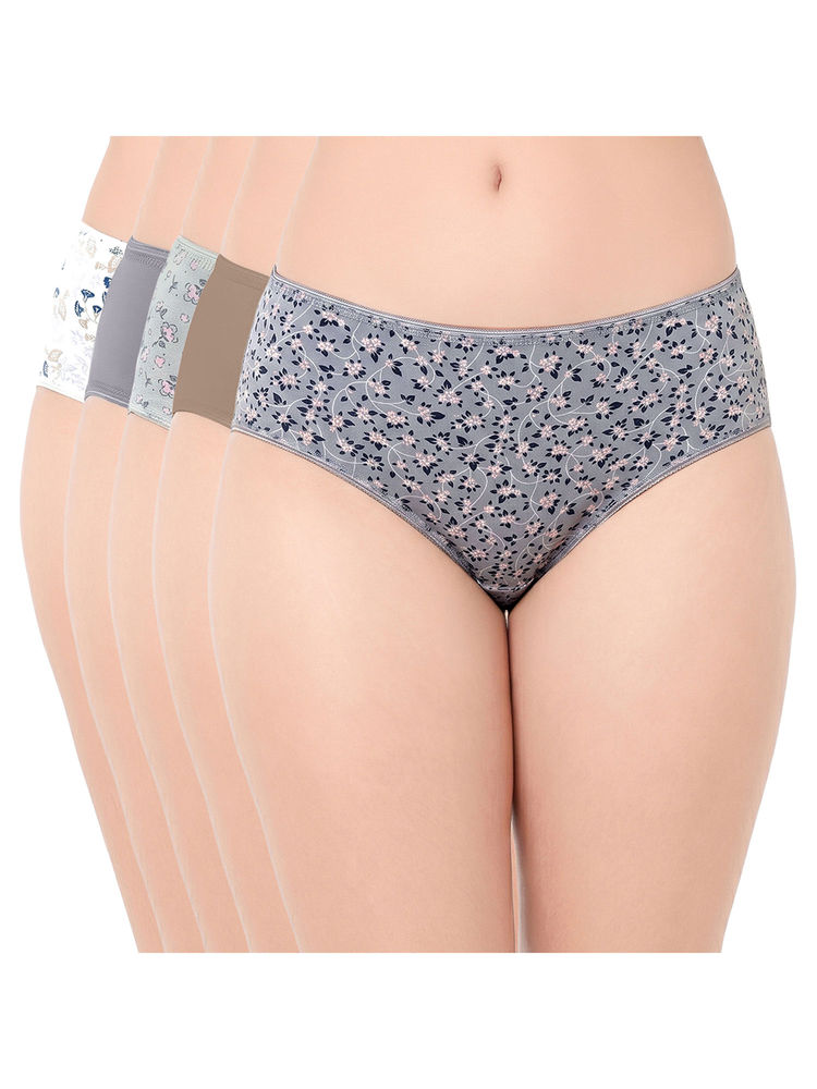Juliet Women Cotton Lycra Hipster Panties (Pack of 5)-picture-27