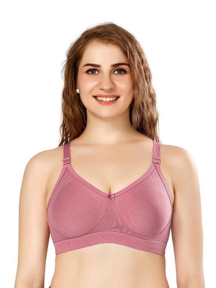 Bralux Pink Side Support Non Wired Non Padded Seamless Bra-picture-25