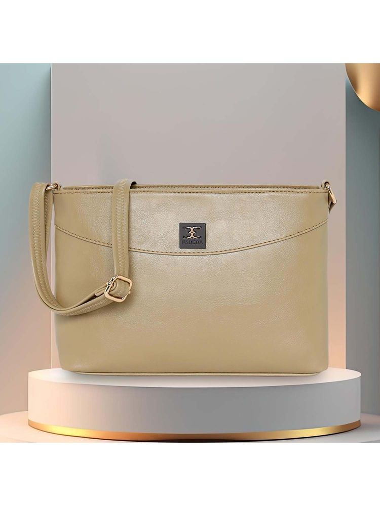 ESBEDA Beige Solid Pu Slingbag-picture-26