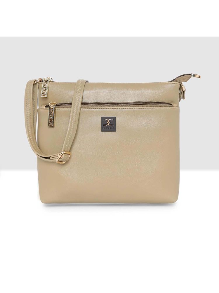 ESBEDA Beige Solid Pu Slingbag-picture-19
