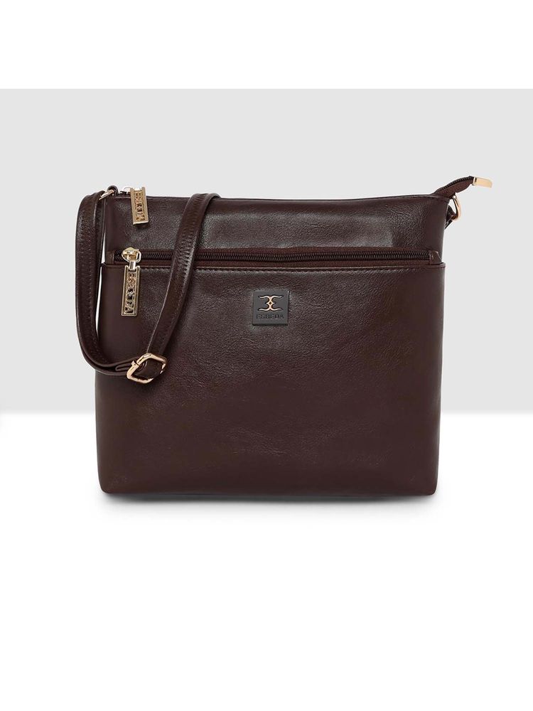 ESBEDA Brown Solid Pu Slingbag-picture-34