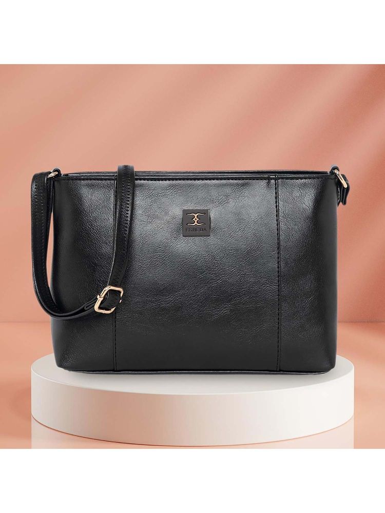 ESBEDA Black Solid Pu Slingbag-picture-10
