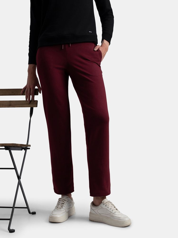 Jockey Aw60 Women Super Combed Cotton Elastane French Terry Track Pant - Tawny Port-image-8