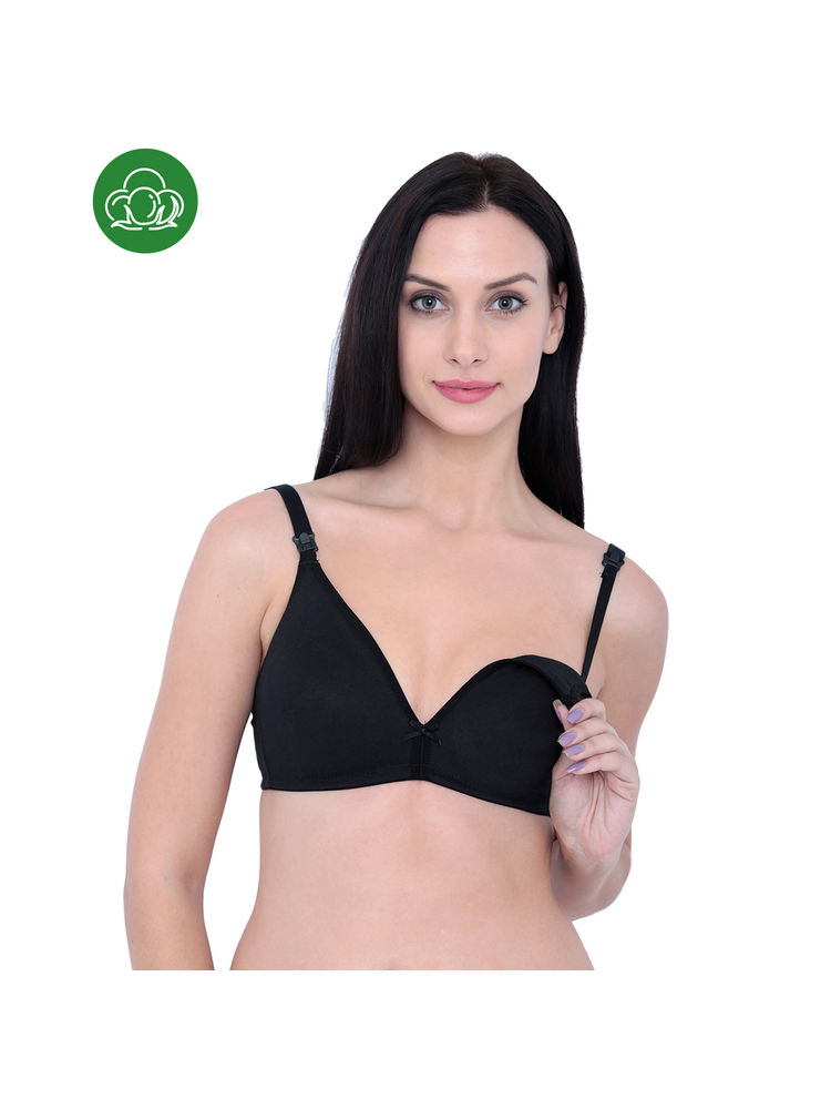 Inner Sense Women's Triangle Nursing Bra - Black-image-9