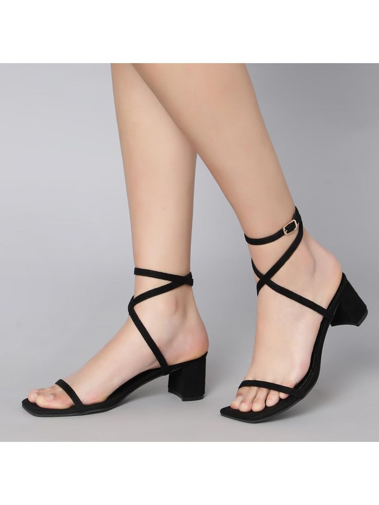 T.ELEVEN Open-Toe Buckle Sandals-Black-picture-21