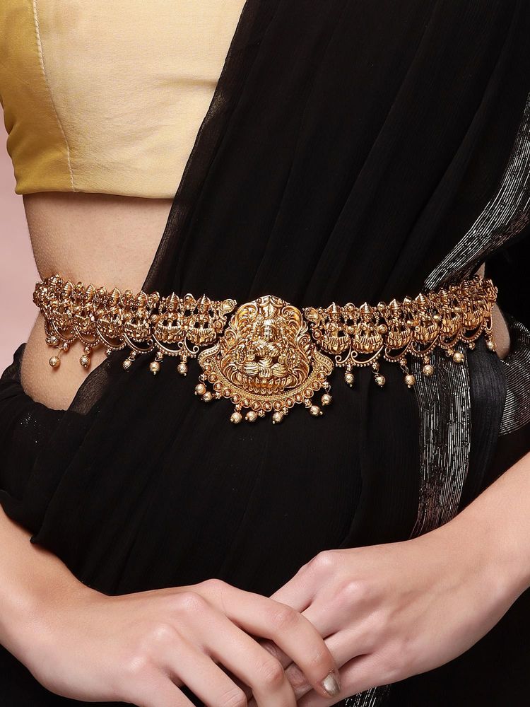 Karatcart Gold Plated Ethnic Laxmi Mata South Indian Style Temple Kamarbandh for Women-picture-46
