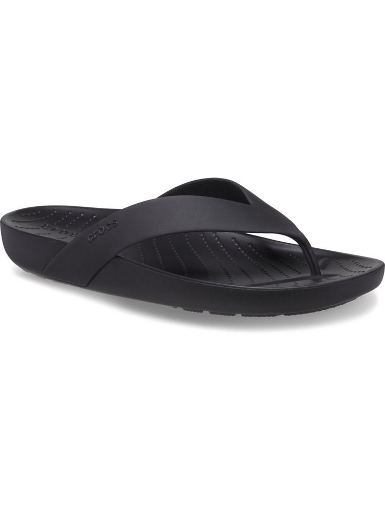 Crocs Women Casual Splash Flipflops Black-picture-13