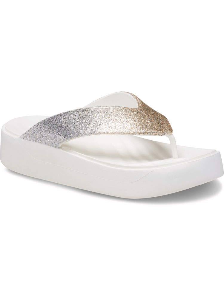 Crocs Women Getaway Chunky Gliter Platform Flipflops Multi-Color-picture-48