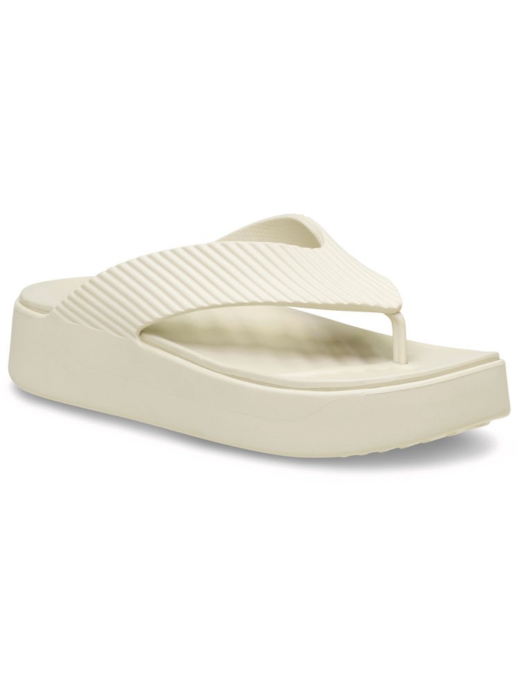 Crocs Women Getaway Groove Platform Flipflops Nude