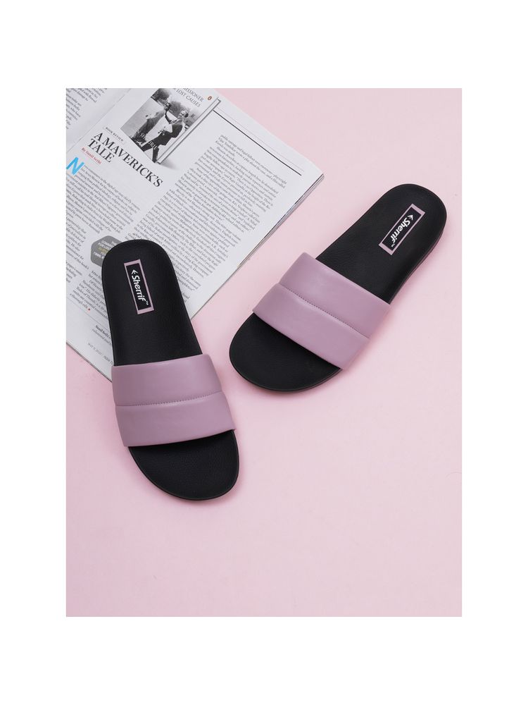 Sherrif Shoes Women's Purple Color Flip-flops