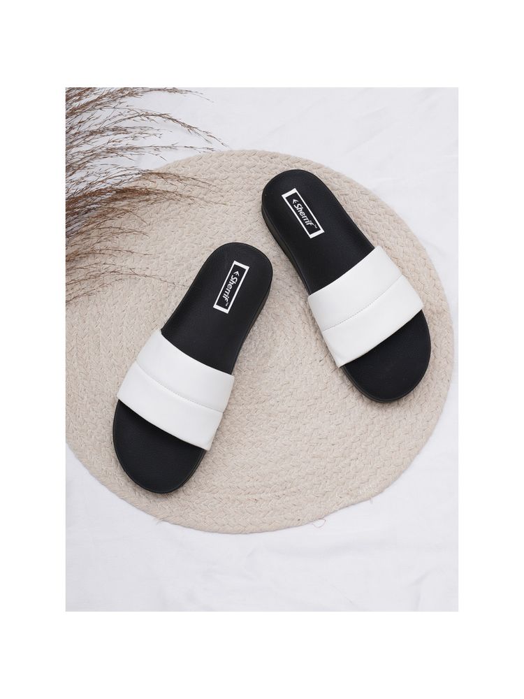 Sherrif Shoes Women's White Color Flip-flops-picture-18