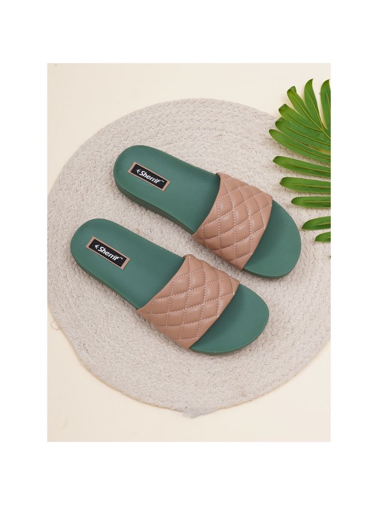 Sherrif Shoes Women's Nude Color Flip-flops-picture-28