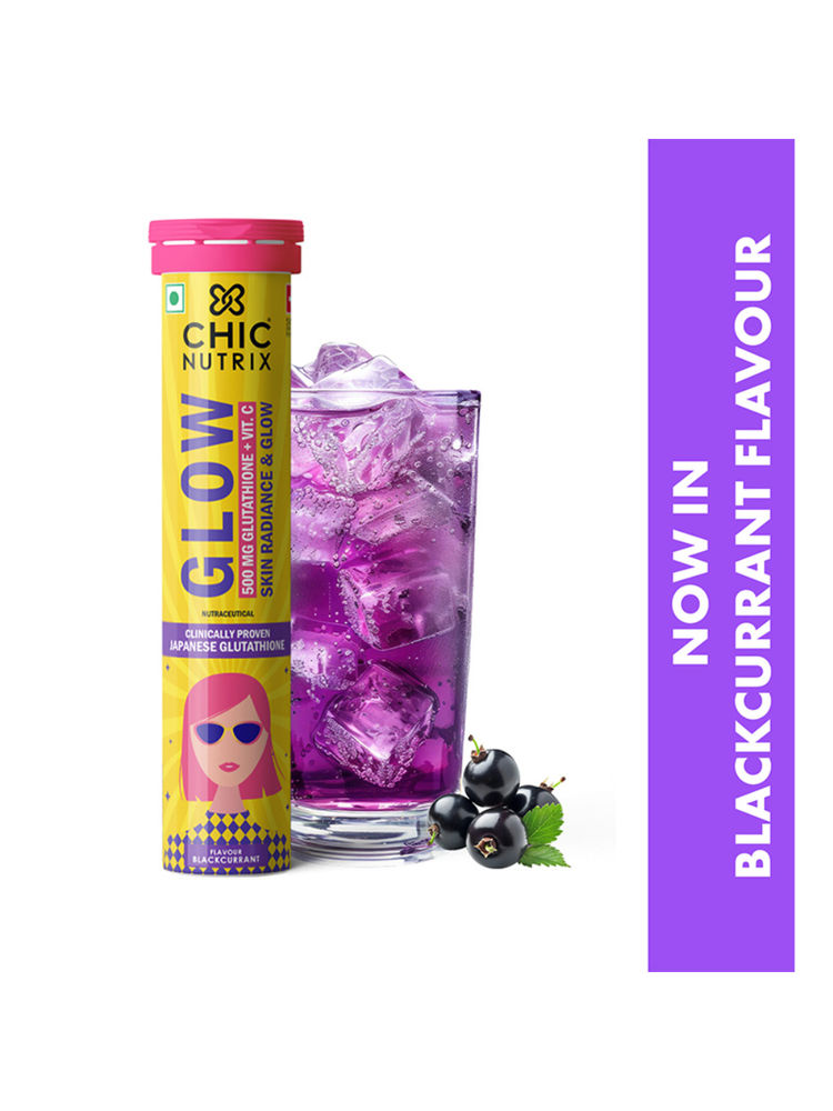 Chicnutrix Glow - Japanese Glutathione & Vit. C Skin Brightening Tablets And Blackcurrant Flavour-picture-22