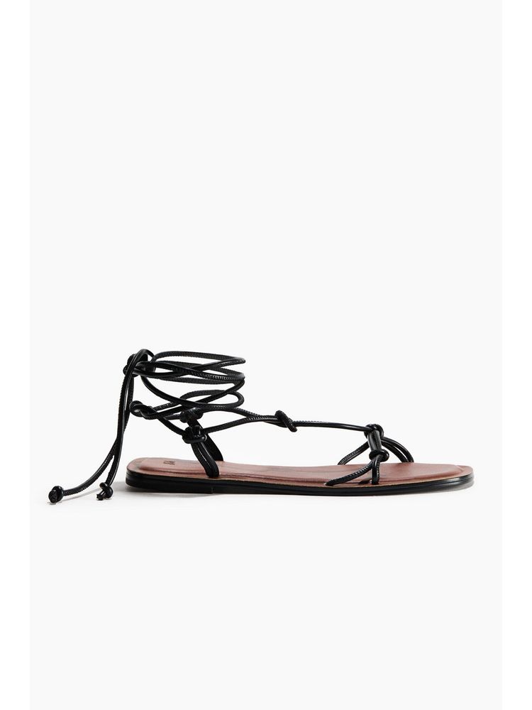H&M Women Black Strappy Sandals-image-27