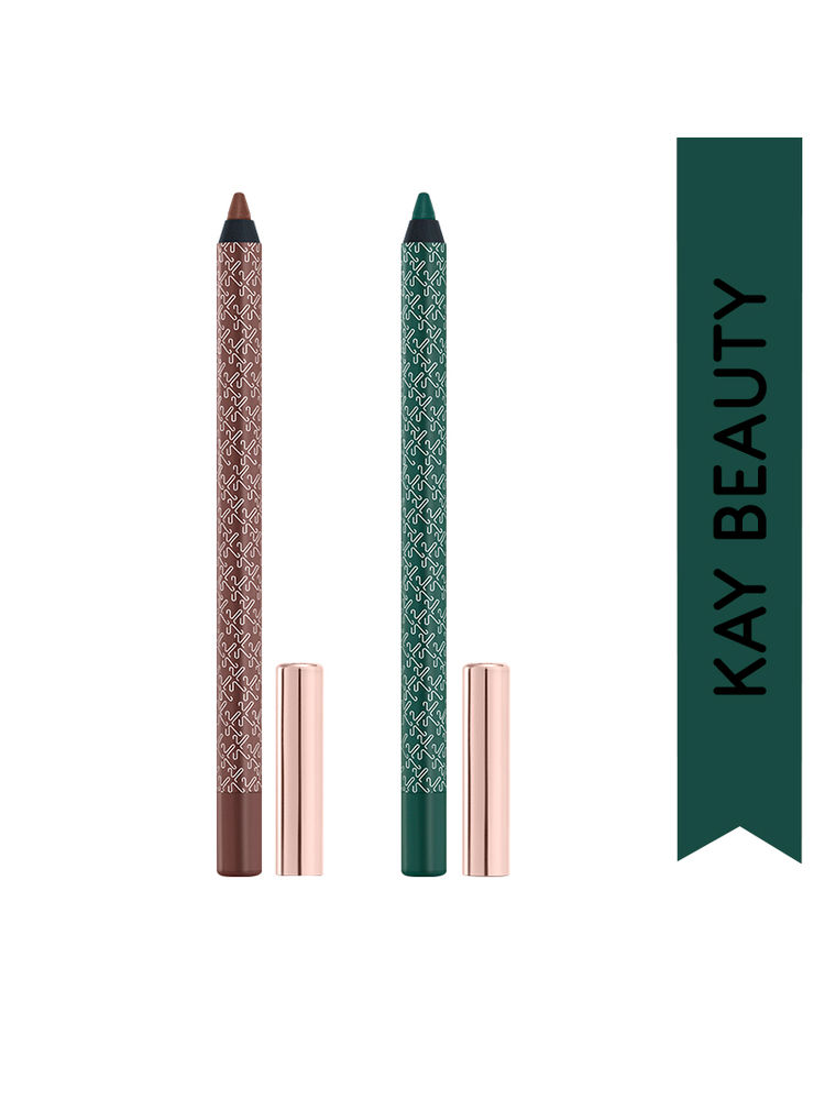 Kay Beauty Shine On Combo - Gel Eye Pencils In Bronze & Green
