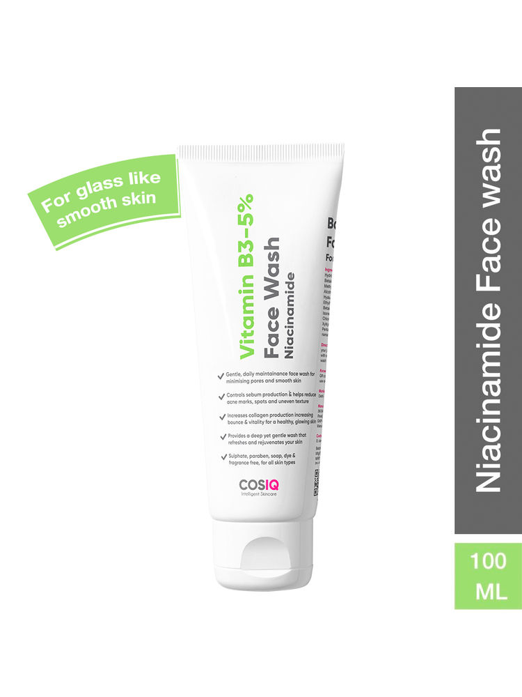 Cos-IQ Vitamin B3-5% Niacinamide Face Wash For Smooth And Even Skin