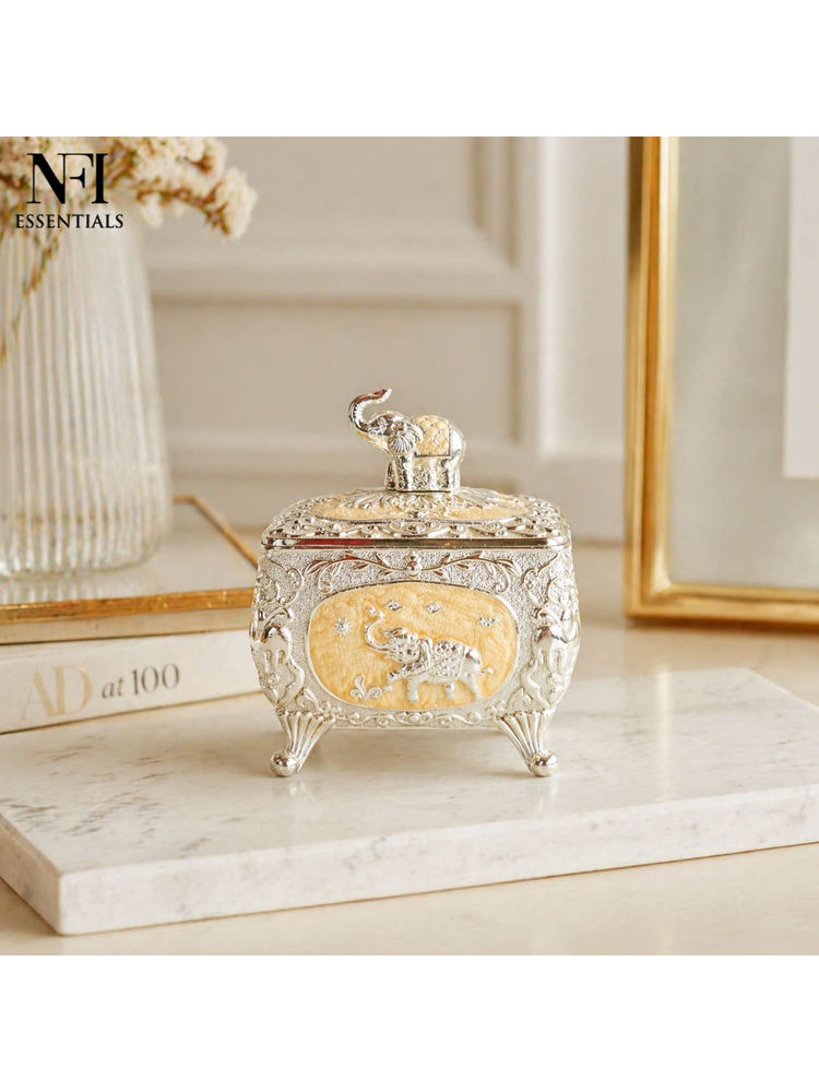 NFI Essentials Peach Elephant Design Sugar Pot with Lid & Spoon-picture-10