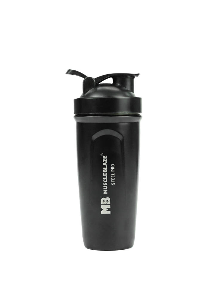 MuscleBlaze Stainless Steel Core Gym Shaker - Black-picture-13