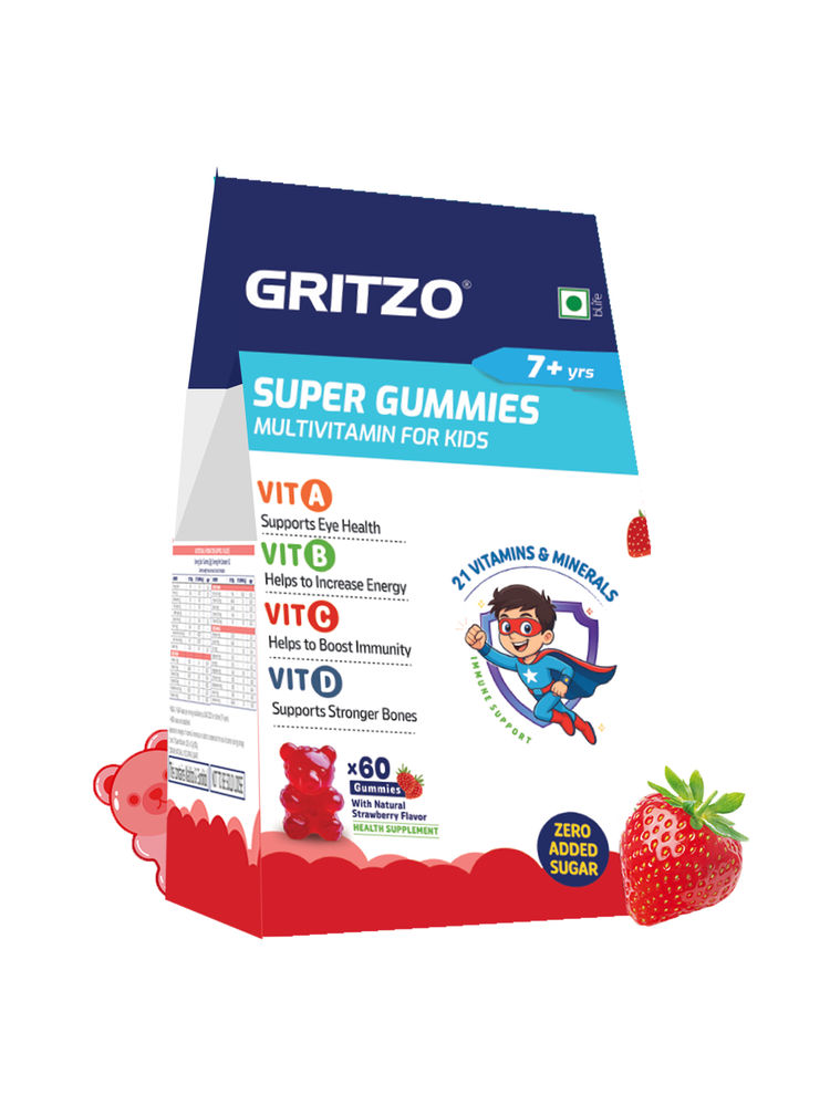 Gritzo Super Gummies Multivitamin Gummies For 7+Y Kids - Strawberry-picture-27