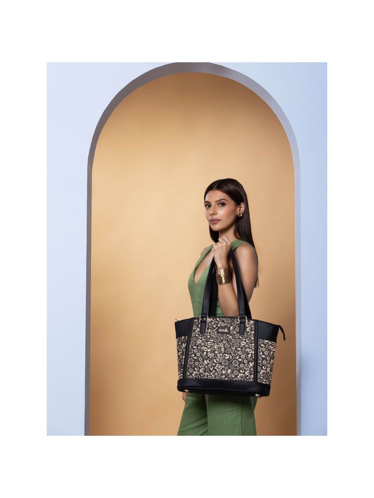 Zouk Flo Motif Classic Commute Office Tote Bag-image-11