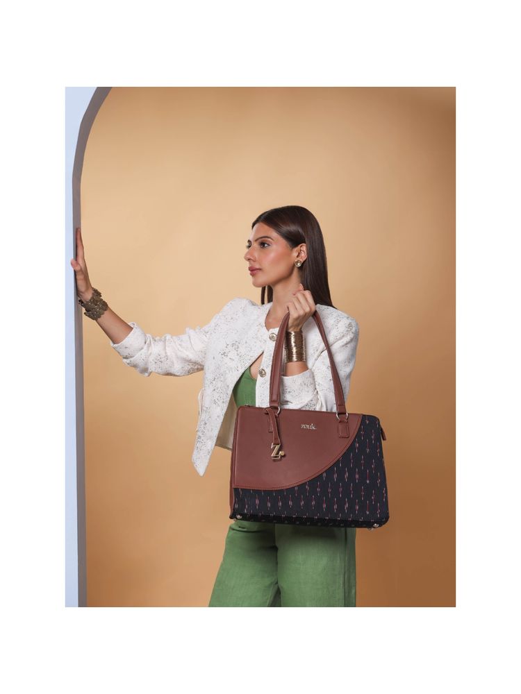 Zouk Ikat Grered Office Essential Shoulder Bag-picture-15