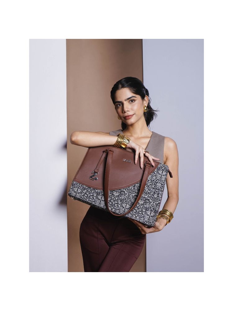 Zouk Lattice Lace Office Essential Shoulder Bag-image-15