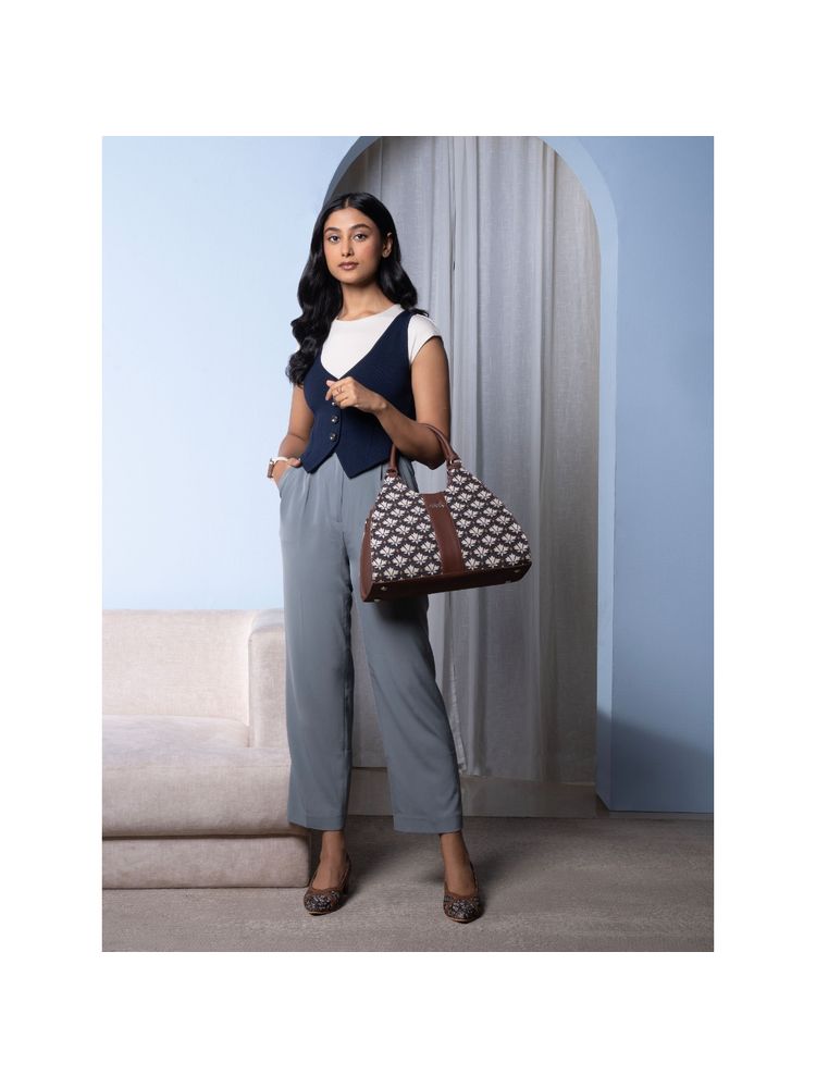 Zouk Konkona Statement Bidri Kaiser Satchel Bag-image-46