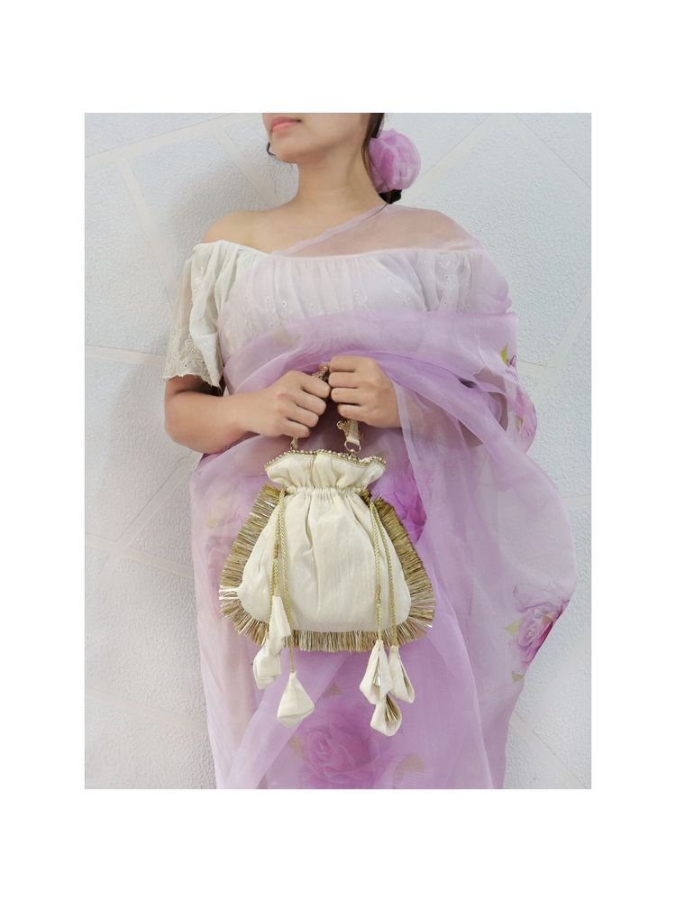Soho Boho Studio Royal classic Ivory Potli bag-picture-22