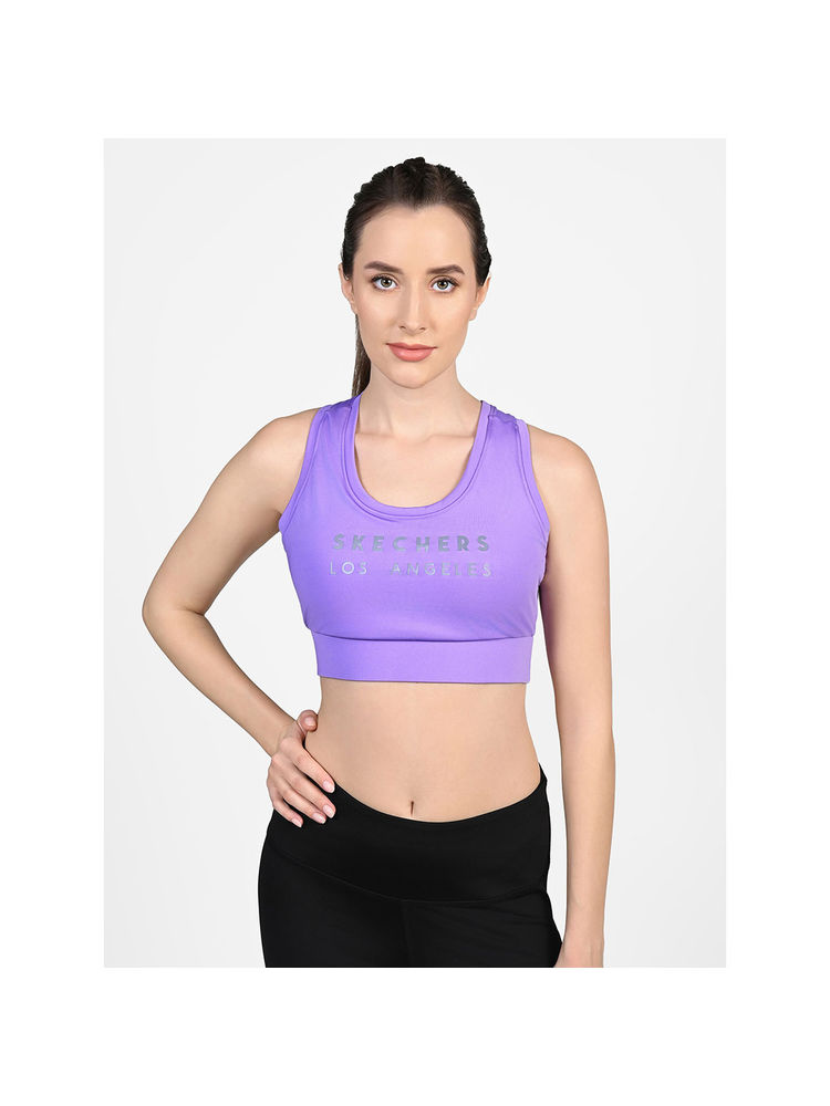 SKECHERS Purple Women Racerback Sports Bra-picture-21