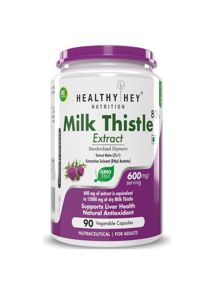 HealthyHey Nutrition Milk Thistle Extract - 25:1(Silymarin Marianum) - Veg Capsules-image-19